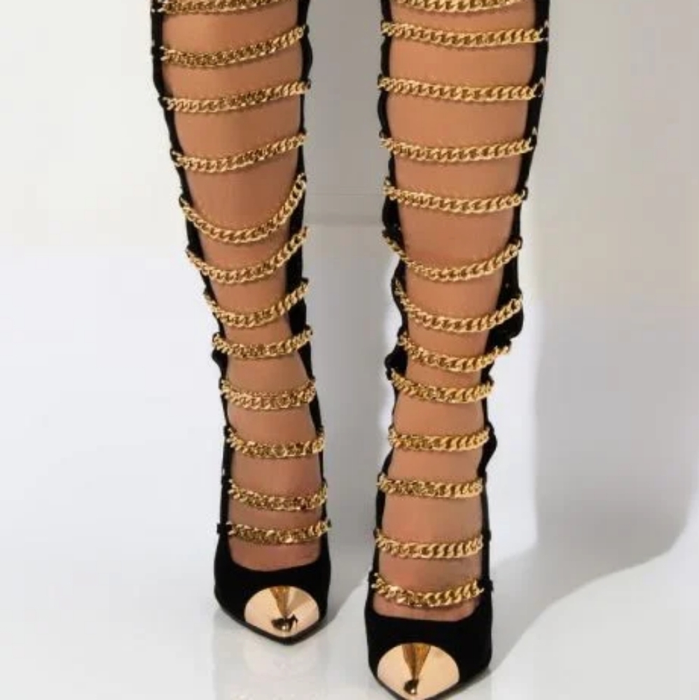 Knee High Azalea Wang Boot "Chain Me Down To Hell… - image 1